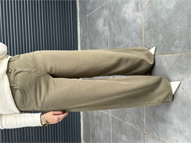 Premium Yumuşak Doku Denim Palazzo Haki
