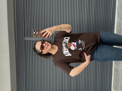 Tedy California T-Shirt Acı Kahve