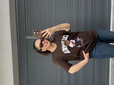 Tedy California T-Shirt Acı Kahve