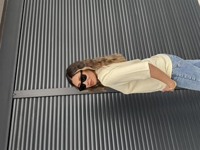Vatkalı Basic T-shirt  Açık Sarı