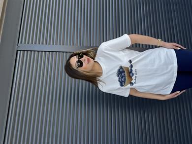 Yaban Mersini  Baskılı T-shirt 