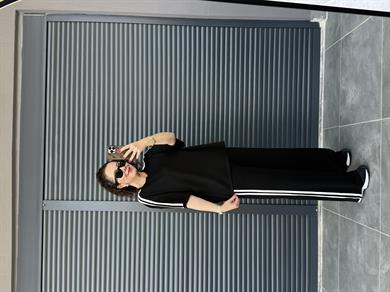 Yan Şeritli Modal Basic Takım Siyah