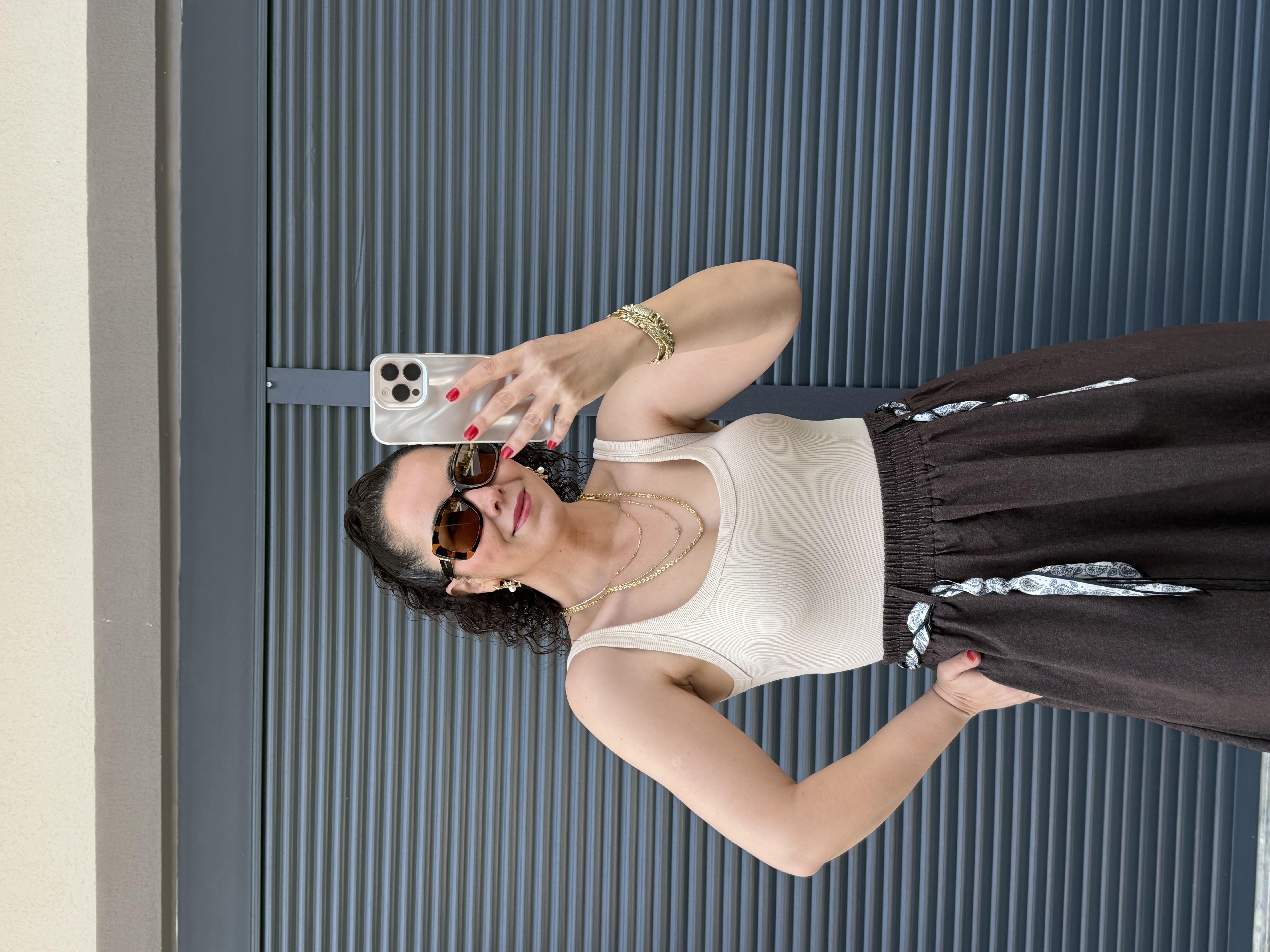 Dilvin Askılı Bodysuit  Taş