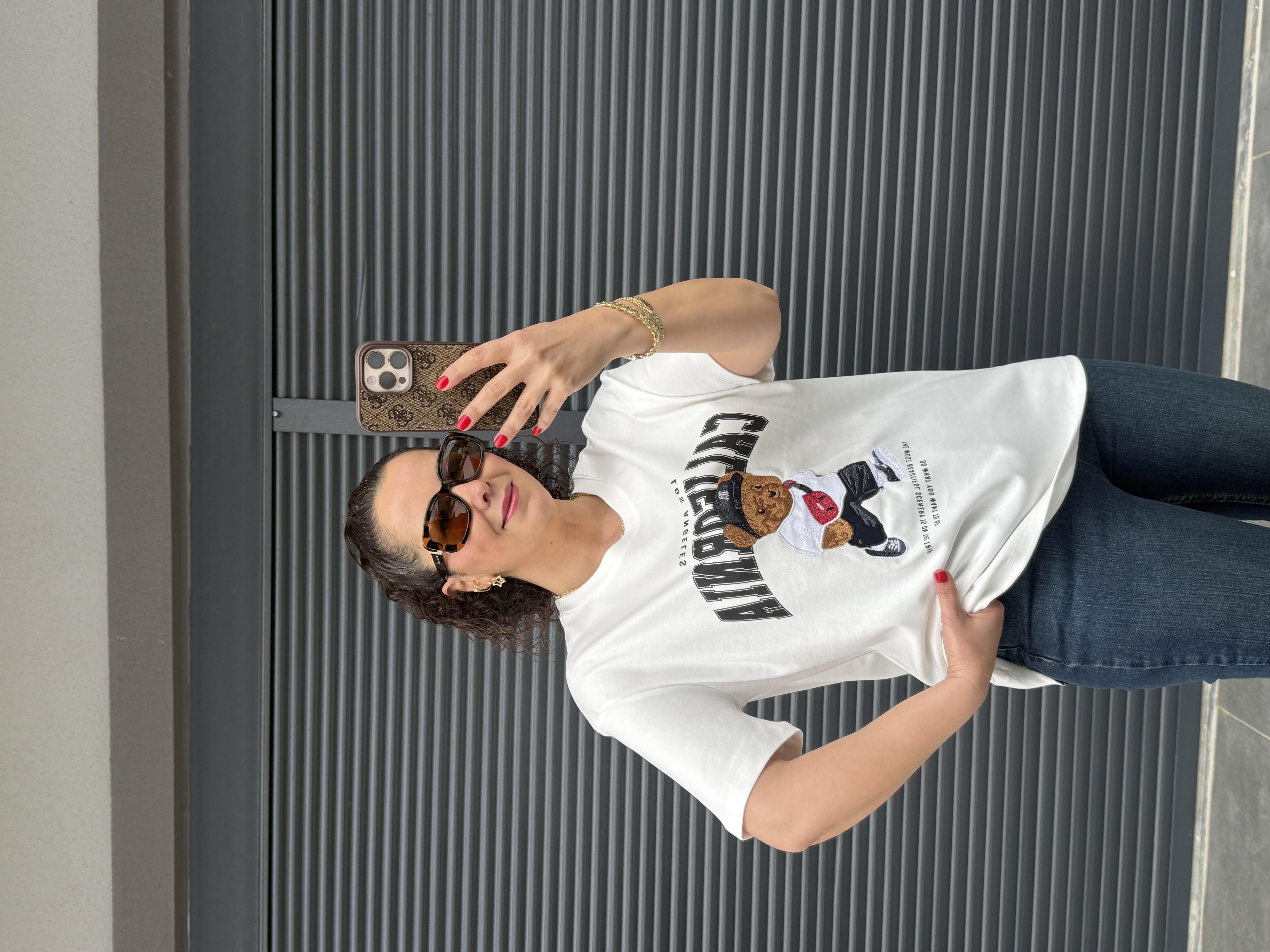 Tedy California T-Shirt Beyaz