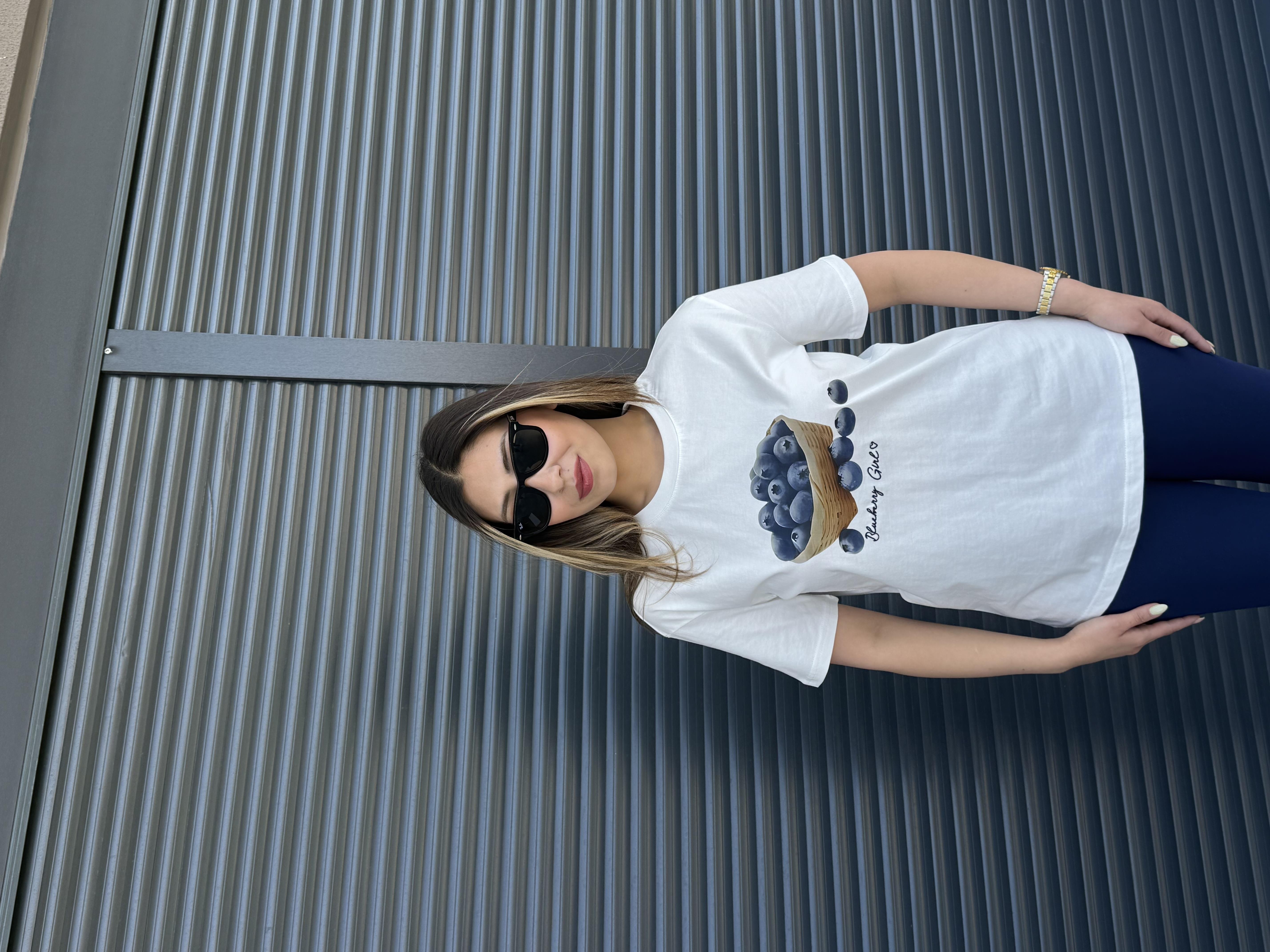 Yaban Mersini  Baskılı T-shirt 