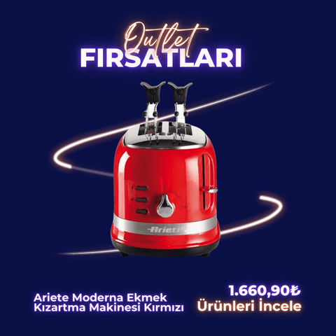 Ariete Moderna Ekmek Kızartma Makinesi Kırmızı 