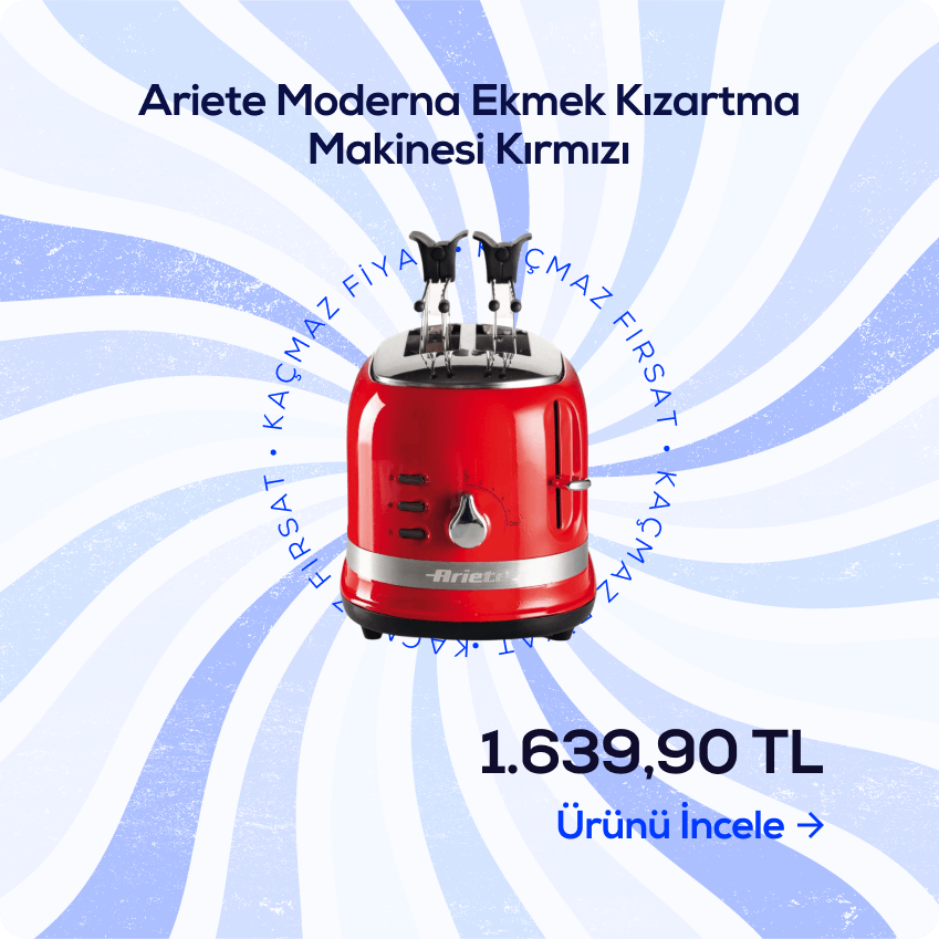 Ariete Moderna Ekmek Kızartma Makinesi Kırmızı 