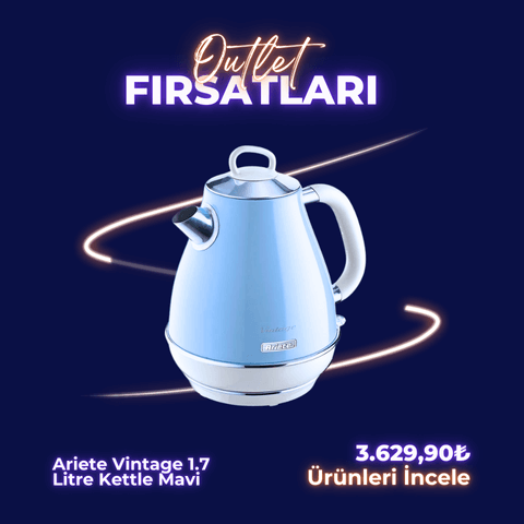 Ariete Vintage 1.7 Litre Kettle Mavi