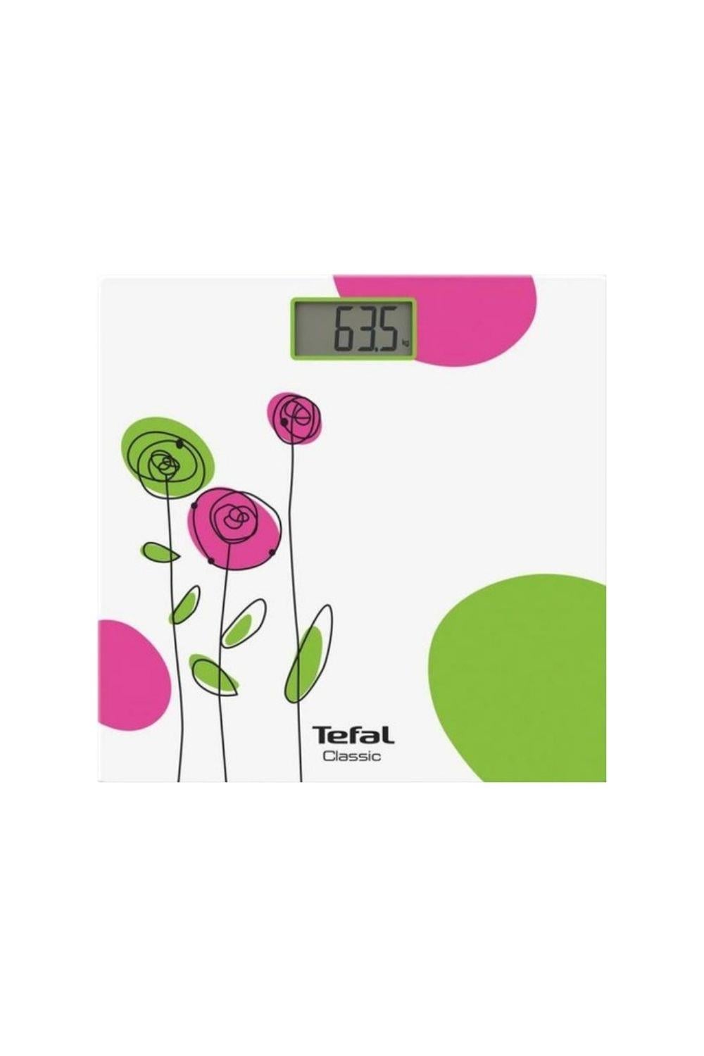 Tefal Classic Çiçek Temalı Beyaz Dijital Banyo Tartısı ve Baskül (Teşhir & Outlet)