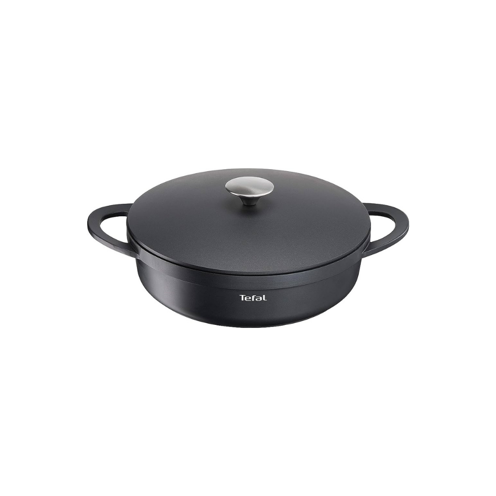 Tefal Trattoria İndüksiyon Tabanlı Döküm Kısa Tencere 28 cm (Teşhir & Outlet)