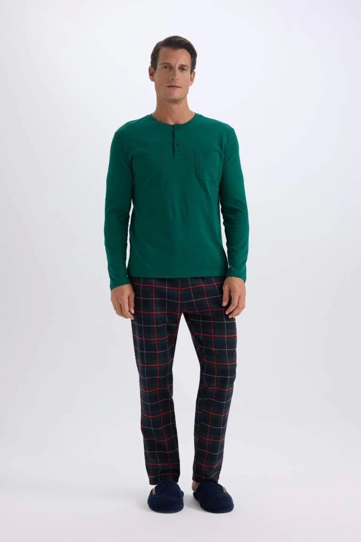 Defacto Erkek Woven Sets C6123Ax GREEN24KC6123AXBU-752DEFACTO