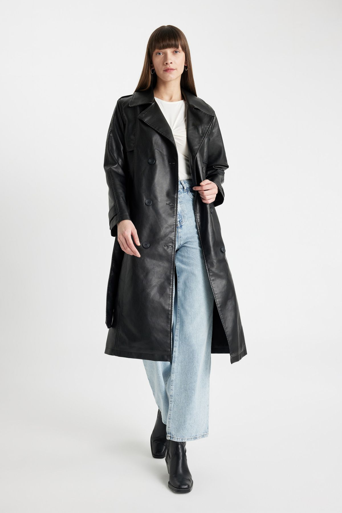 Defacto Kadın Trenchcoat A7960Ax BLACK24KA7960AXBG-00011DEFACTO