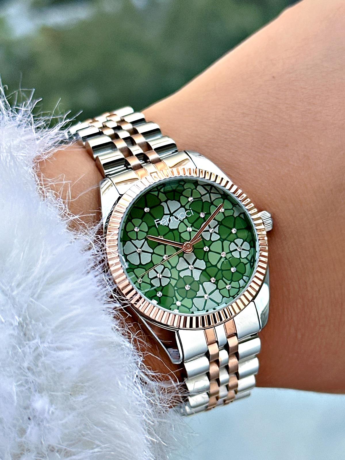 Ferrucci Gümüş Rengi Çelik Kordon Kadın Kol Saati 03328DYKFCAKS0046-Ferrucci