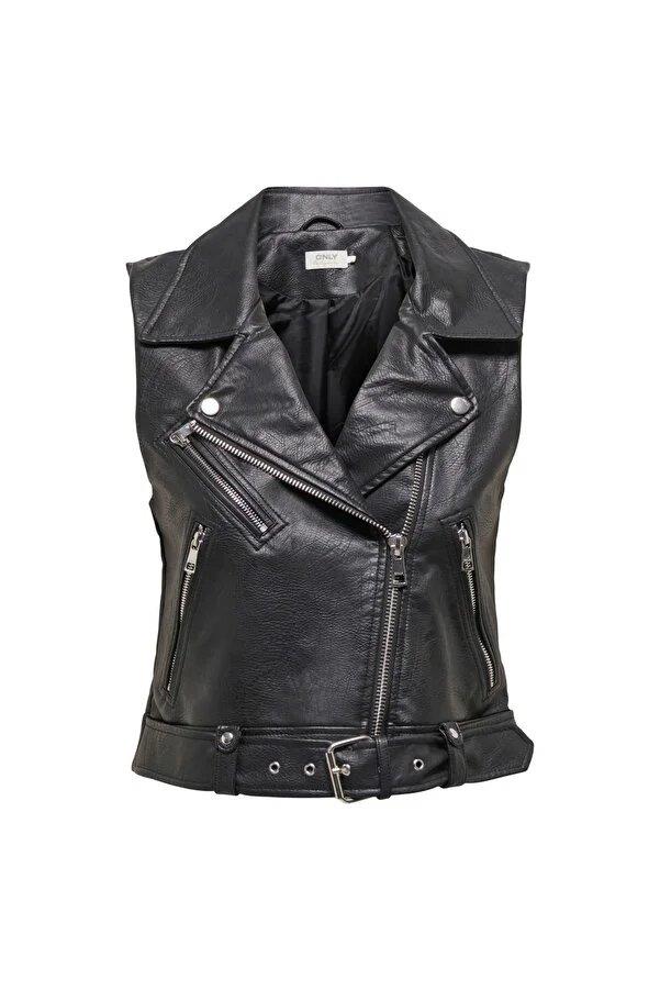 only onlbandıt faux leather waıstcoat otw 1523924023KBTK001643-00011Only