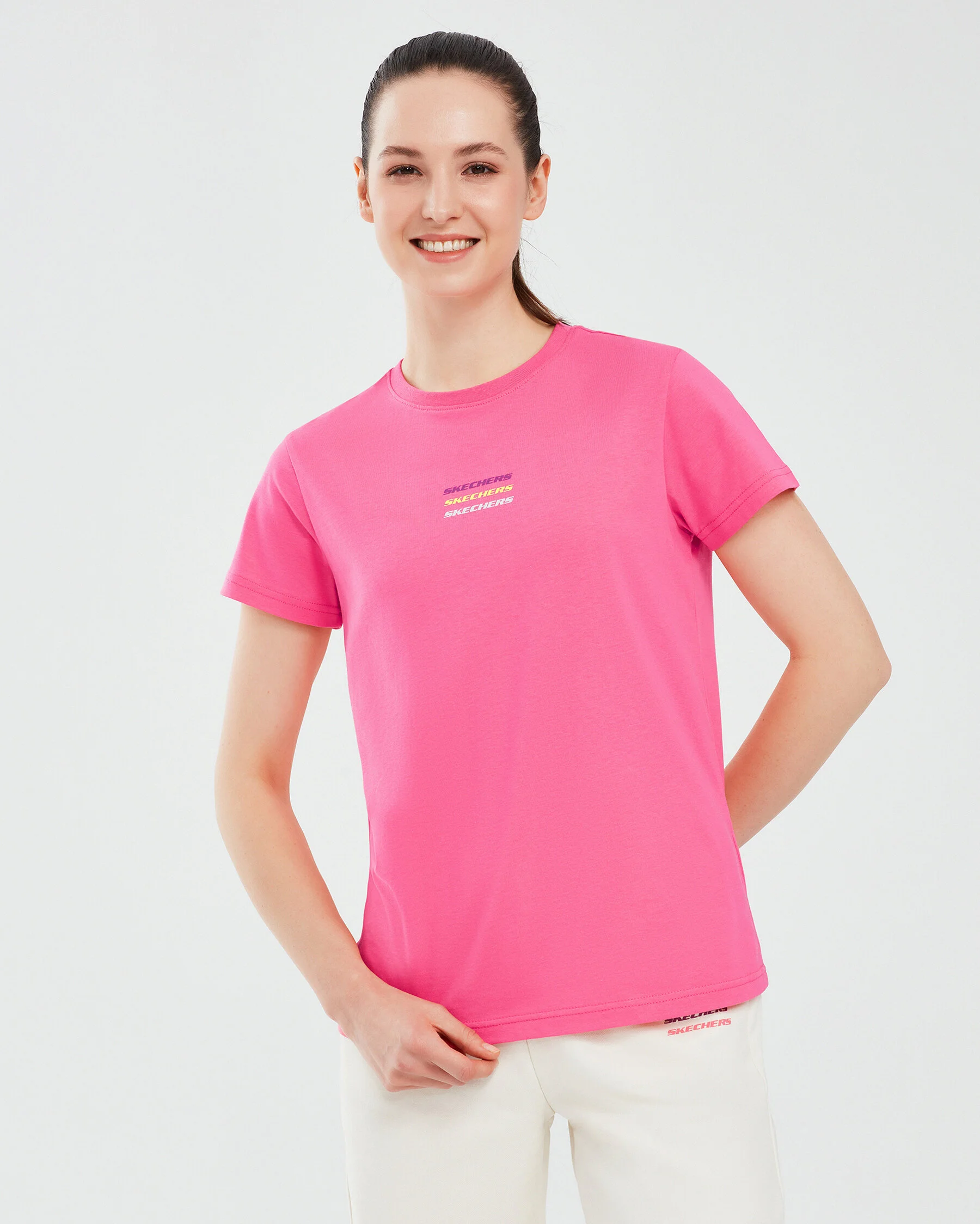 skechers essential w short sleeve  t-shirt s24100624SS241006ES-368Skechers