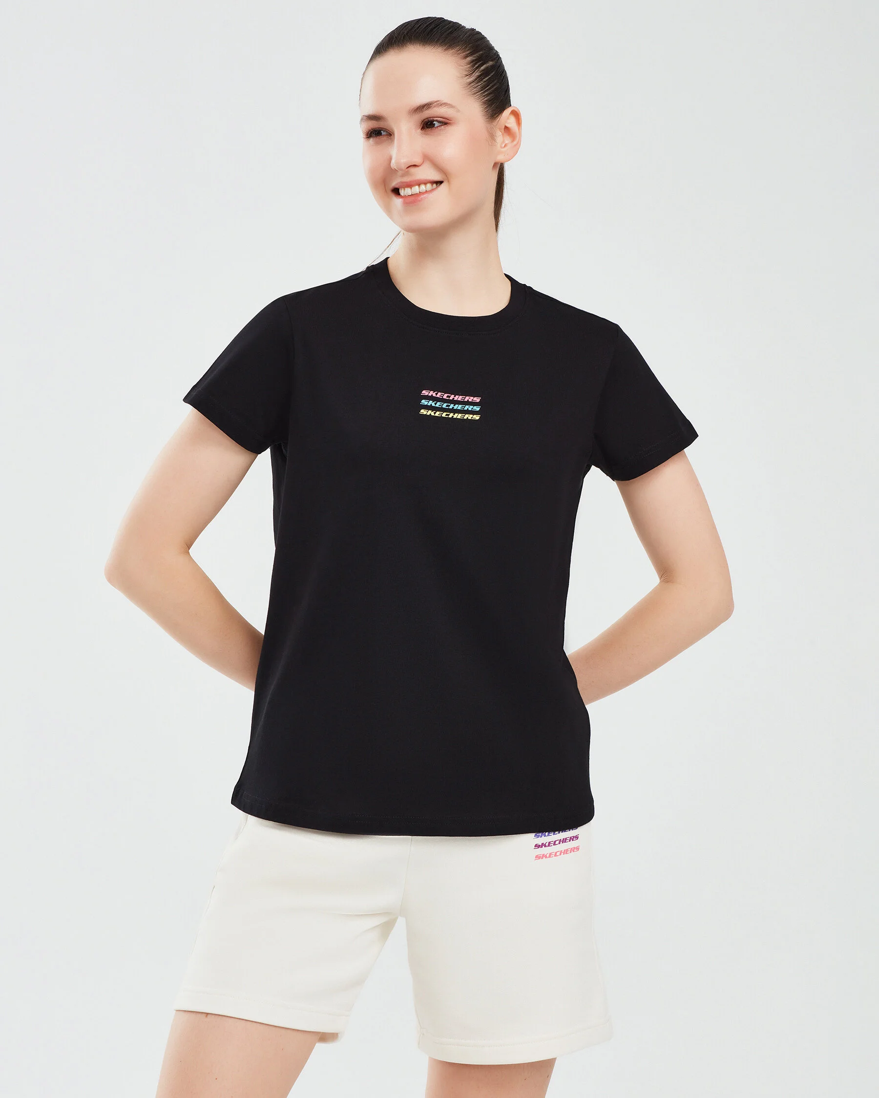 skechers essential w short sleeve  t-shirt s24100624SS241006ES-01Skechers