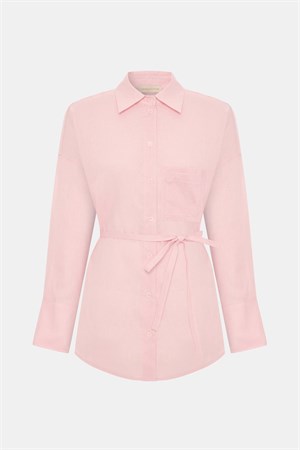 Alice Pink %100 Keten Gömlek