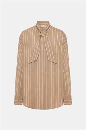 Bej Çizgili Gömlek