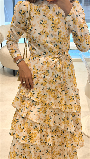 Fleura Sarı Elbise