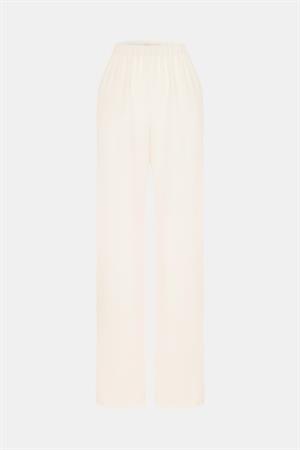 Krem Düğmeli Pantolon