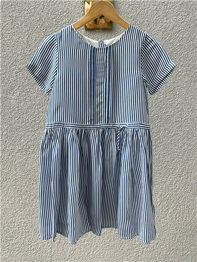Burberry Blue Stripes Kız Çocuk Elbise