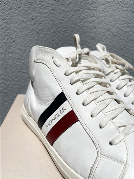Erkek Moncler Logo Deri Spor Ayakkabı Beyaz Renk 44 Beden