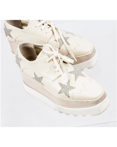 Elyse-Star Platform Deri Sneakers