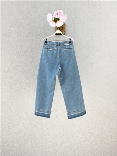 Kız Çocuk Bol Paça Jean pantolon