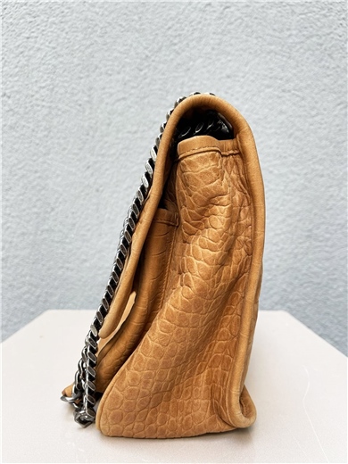 Niki Orta Boy Krokodil Görünümlü Omuz Çantası
