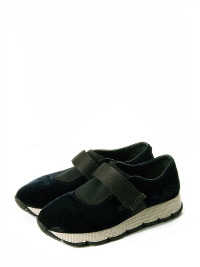 Prada Lacivert Kadife Sneaker
