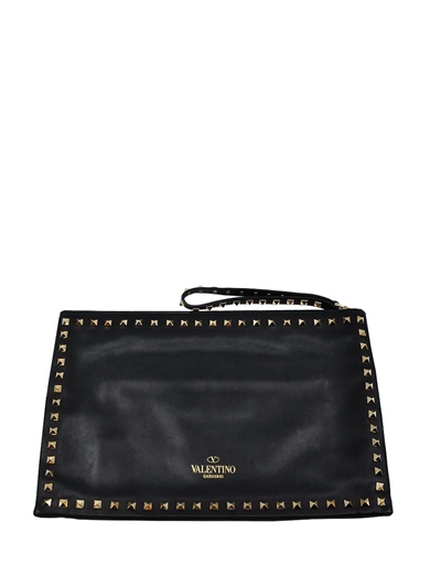 Rockstud Deri Clutch