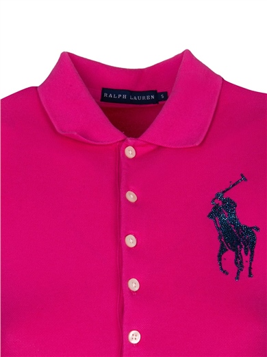 Swarovski Taşlı Logo Polo Koton T-shirt