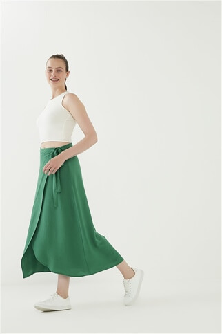 Tie Wrapped Skirt Green