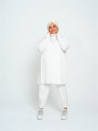 Oversize Soft Knit-Z Beyaz