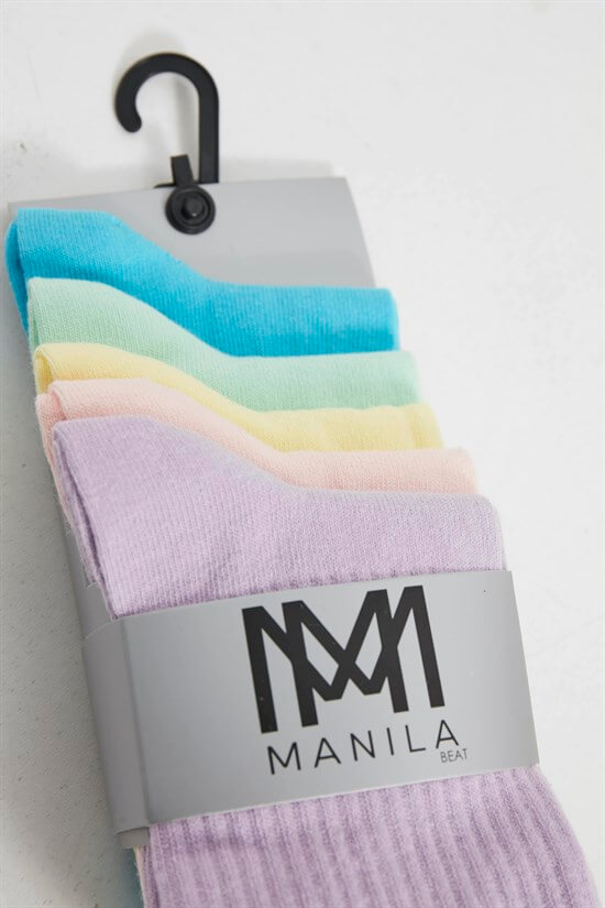 Manila 5'Li Renkli Çorap 