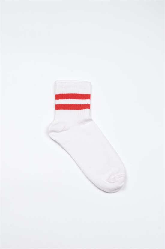 MANİLA Beyaz 4'lü Soket Çorap