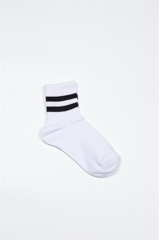 MANİLA Beyaz 4'lü Soket Çorap