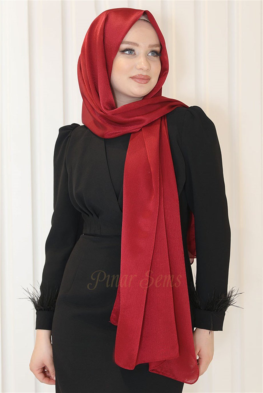 Pınar Şems Abiyem Şal Bordo