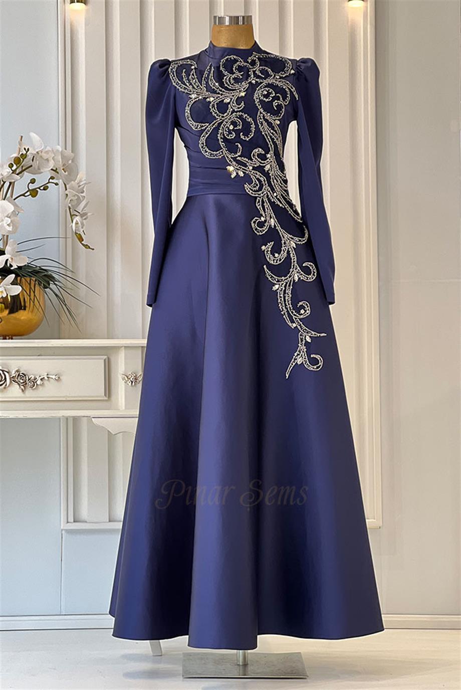 Pınar Şems Elisa Abiye Lacivert