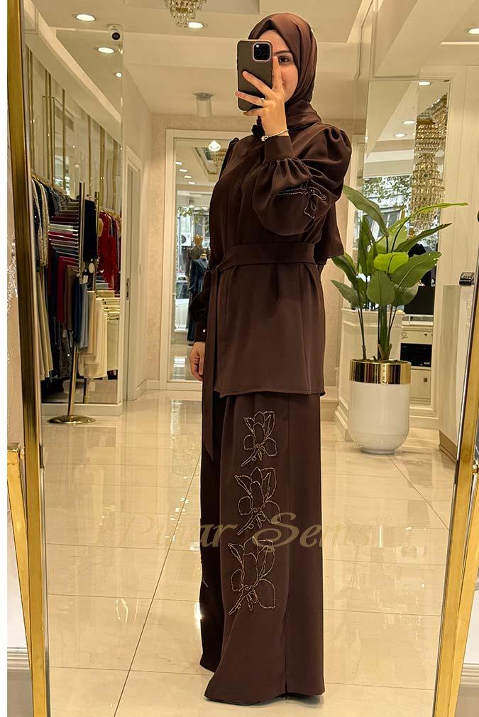 Pınar Şems Nevra Takım Kahverengi