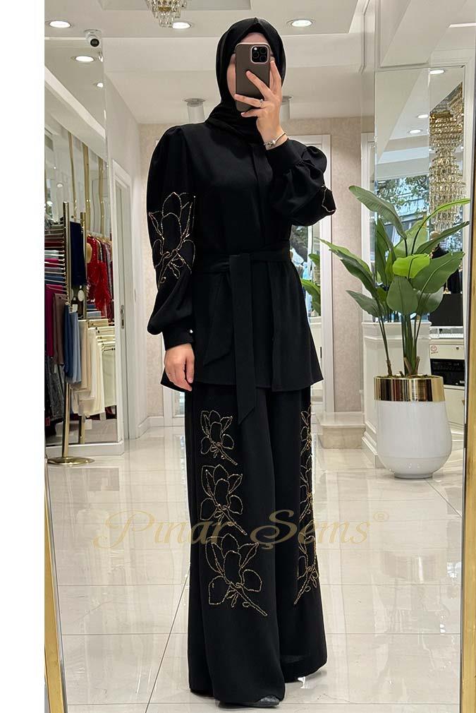 Pınar Şems Nevra Takım Siyah