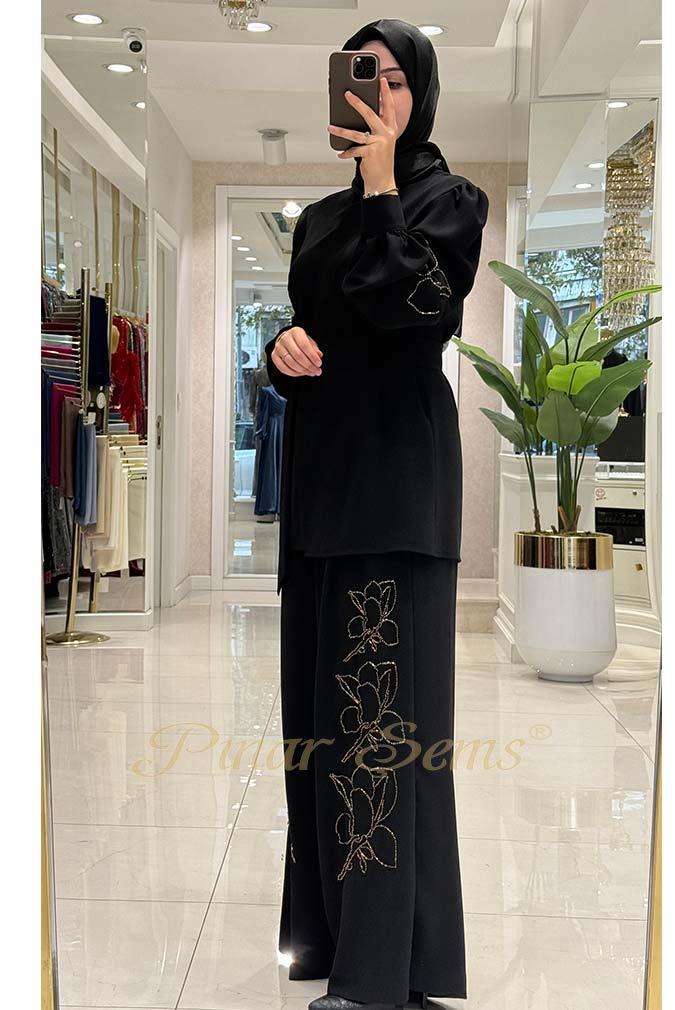 Pınar Şems Nevra Takım Siyah