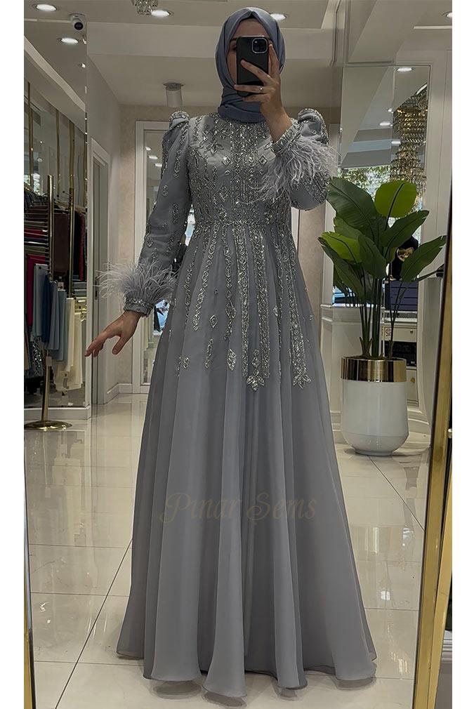 Pınar Şems Sema Abiye Gri