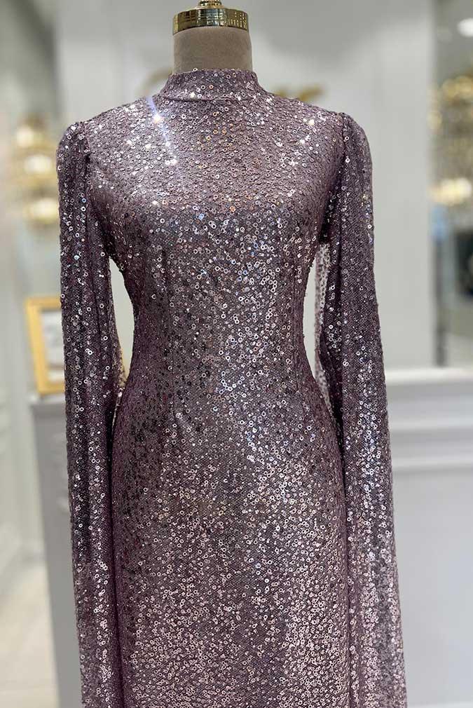 Pınar Şems Sürpriz Abiye Lila