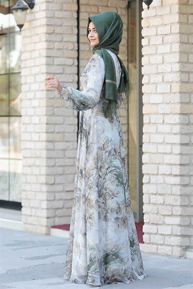 Pınar Şems Akasya Elbise Haki