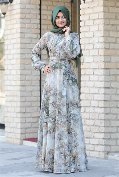 Pınar Şems Akasya Elbise Haki