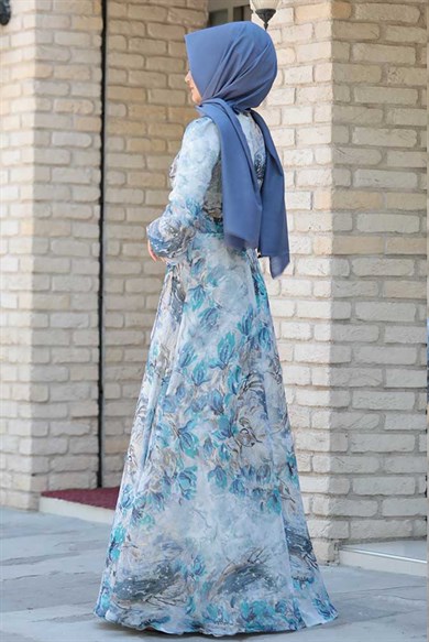 Pınar Şems Akasya Elbise İndigo