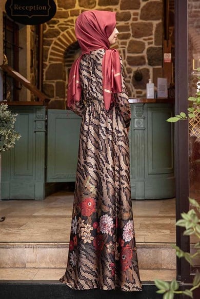 Pınar Şems Aksa Elbise Taba