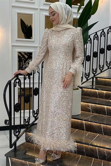 Pınar Şems Angel Abiye Gold