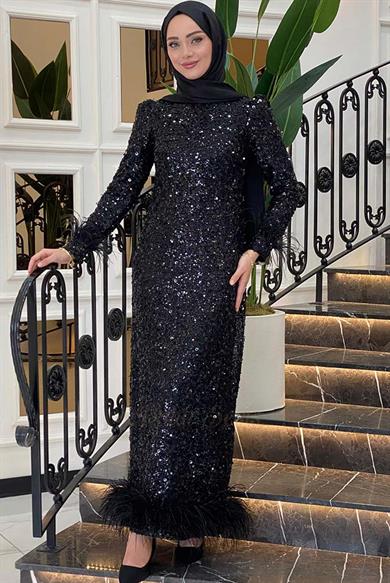 Pınar Şems Angel Abiye Siyah